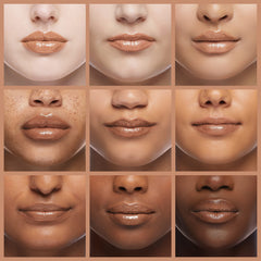 Milani Lip Gloss Keep It Full muestra la variedad de 16 tonos disponibles.