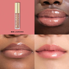 Milani Lip Gloss en 16 tonos para elegir colores neutros y rosados.