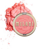 Milani Rose Blush Coral Cove compact closeup for natural, buildable color.