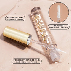 Milani serum crecimiento pestañas-cejas, efecto alargado potencial con uso constante.