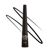 Milani Stay Put Matte Liquid Eyeliner in black — close-up shows crisp, long-lasting line.