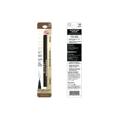 Milani Weekend Brow Tint soft brown swatch on skin for natural look.