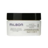 Milbon Matte Texturizing Paste tube for versatile matte hold and reworkable styling.