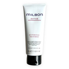 Milbon Repair Restorative Treatment applied to mid-lengths and ends for smoother, more manageable hair.