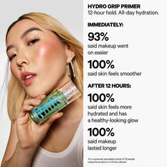 Milk Makeup Hyaluronic Acid primer tube emphasizes hydration support for skin.