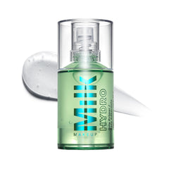Milk Makeup Hydro Grip Primer bottle close-up showing clear gel for long-lasting wear