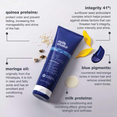 Creamy texture of milk_shake Cold Brunette conditioner showing nourishing benefits