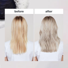 Milk Shake Icy Blond Shampoo aplicación: facilita cubrir el cabello mojado de forma uniforme.