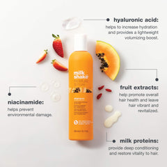 Milk_shake Moisture & More shampoo smoothing hair texture.