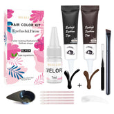 milklear conjunto coloracion pestanas cejas, embalaje práctico para comenzar en casa.