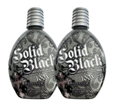 Millennium Tanning Solid Black 100X bottle front view showing deep bronzing power.