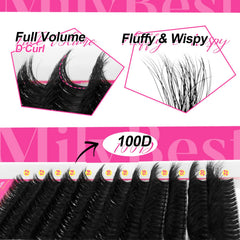 MilyBest Fluffy Lash Clusters Kit crisscross design adds layered fullness
