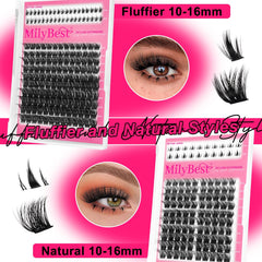 MilyBest four styles with 10–18 mm lengths for versatile looks