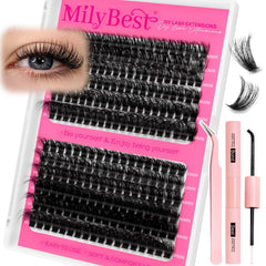 MilyBest Lash Clusters Kit tray for salon-quality at-home application.