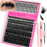 MilyBest lash clusters tray 100D manga, enabling fuller at-home lash looks.