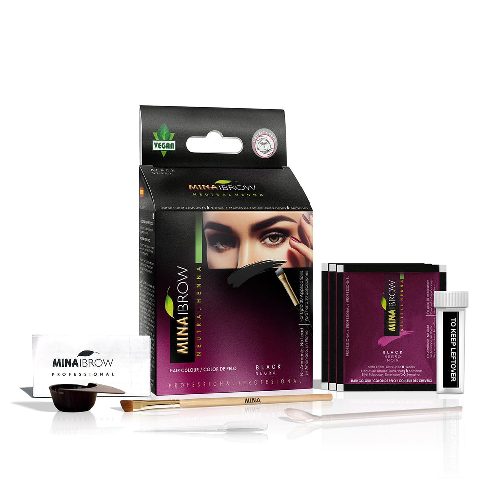MinaiBrow color natural: polvo tintante para aplicación puntual en canas