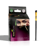 MinaiBrow Dark Brown Powder with brush for natural brow tinting