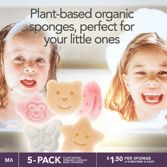 MINAMUL Konjac esponja mariposa para baño, experiencia suave para piel sensible.