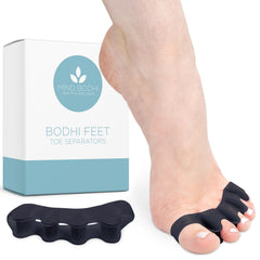 Mind Bodhi toe separators sit between toes to aid realignment and comfort.