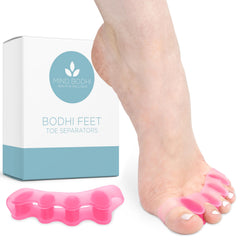 Mind Bodhi toe separators pink between toes promote gentle realignment and daily comfort.