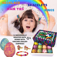 Jewelry surprise revealed inside Mineral Me California unicorn bath bomb