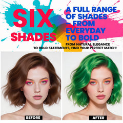 Minfei Green Hair Spray applied directly, no brush needed for easy styling.