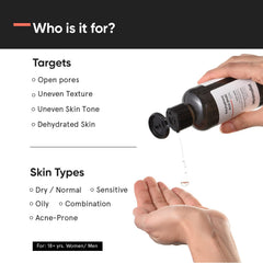 Minimalist Toner textura ligera que desliza y refresca la piel.