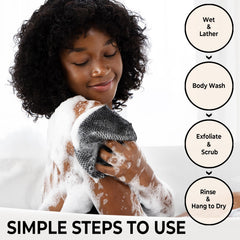 MINISENTIALS African Net Sponge skin-friendly nylon provides gentle exfoliation for sensitive skin.