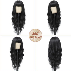 MINSEEYOO heat-resistant synthetic wig mimics natural hair with soft feel.