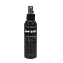 Minute Hair Fiber Lock Spray bottle showing secure hold for natural-looking fibers.