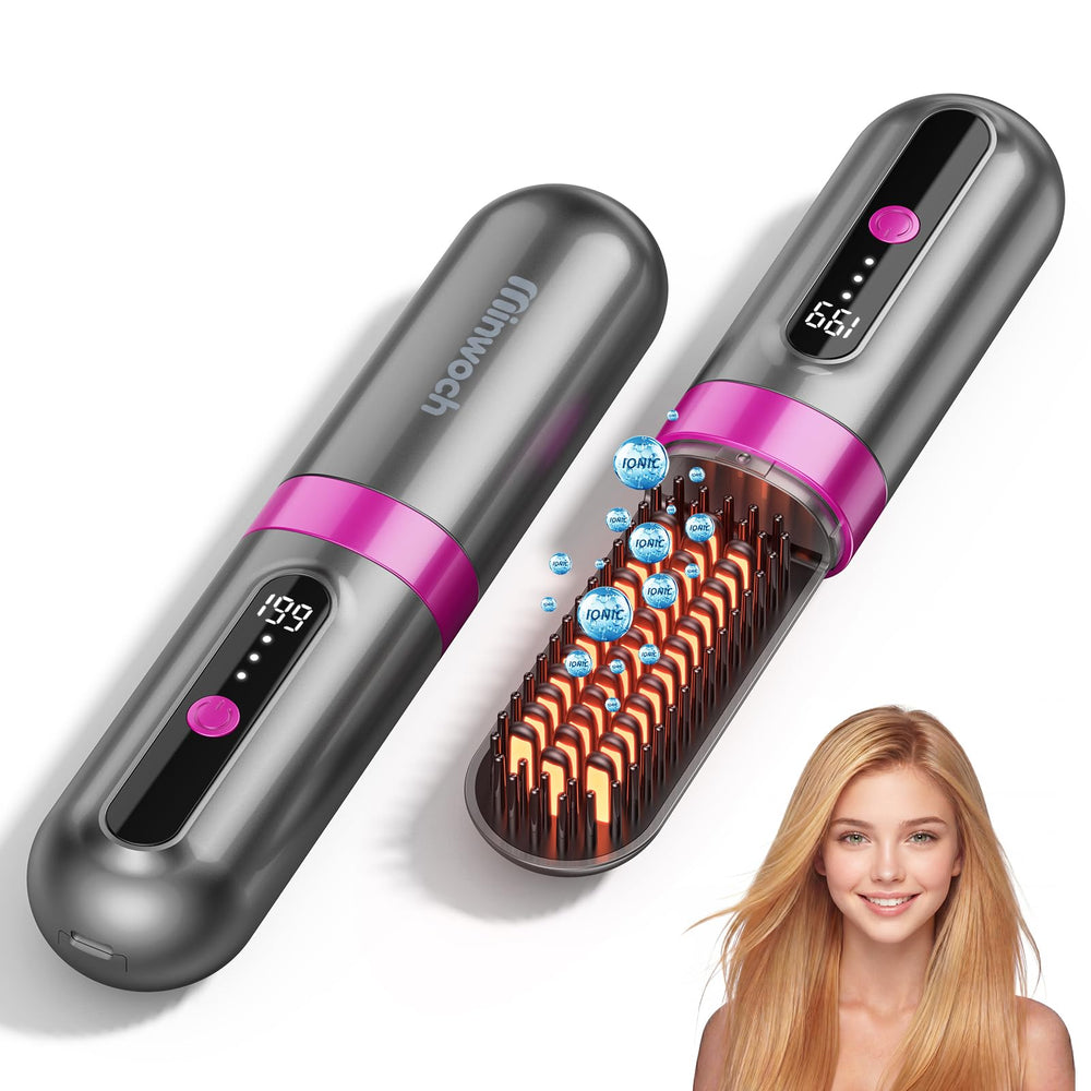 Minwoch Go Brush Pro compact cordless design for on-the-go styling.