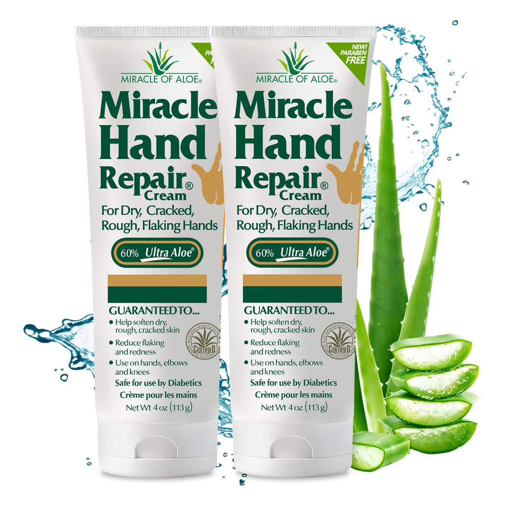 Miracle of Aloe crema reparadora para manos secas, hidrata profundamente