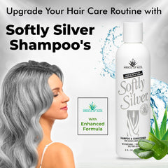 Miracle of Aloe Softly Silver Shampoo, cabello-gris-brillo: realza tonos plateados y brillo saludable.