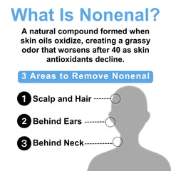 Close-up of Mirai Persimmon Shampoo label highlighting Nonenal.