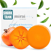 Mirai Persimmon Soap label highlights natural ingredients for odor control.