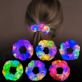 Mirawish LED scrunchies conjunto multicolor para looks festivos.