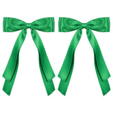 Miroksh lazo satinado verde 5,5 pulgadas para peinados elegantes y duraderos.