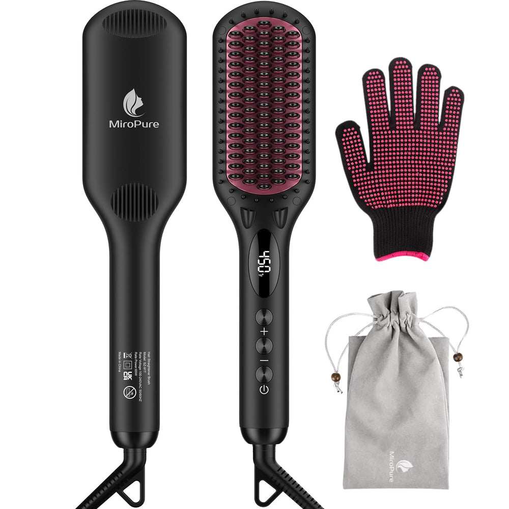 MiroPure Enhanced Ceramic Brush in action delivering smooth, frizz-free hair.