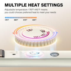 MiroPure hair straightener heats in 30 seconds for quick daily styling.
