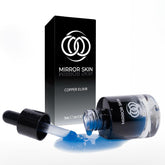 Mirror Skin Copper Elixir bottle showcases premium serum for hydrated, luminous skin