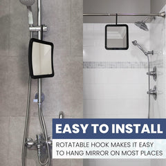 Mirrorvana anti-fog coating keeps reflections crisp even in steam.