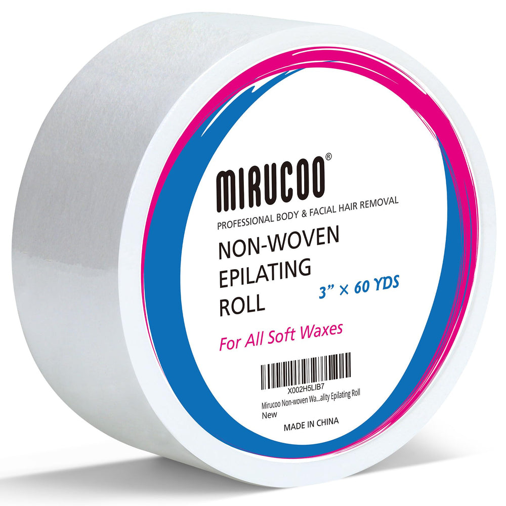 MIRUCOO pack of non-woven wax strip roll for salon-quality hair removal