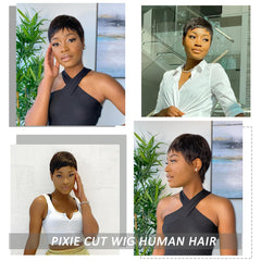 MISNEY Pixie Cut Wig cosplay-ready option with comfortable cap and bangs.