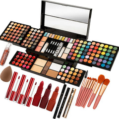 Miss Rose M187 palette opened with full mirror for on-the-go makeup.