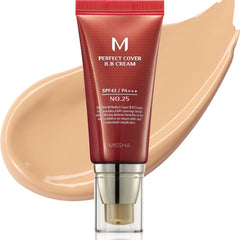 MISSHA M Perfect Cover BB Cream en botella para uso diario con acabado natural.