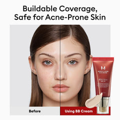 MISSHA M Perfect Cover BB Cream No21 acabado natural en piel