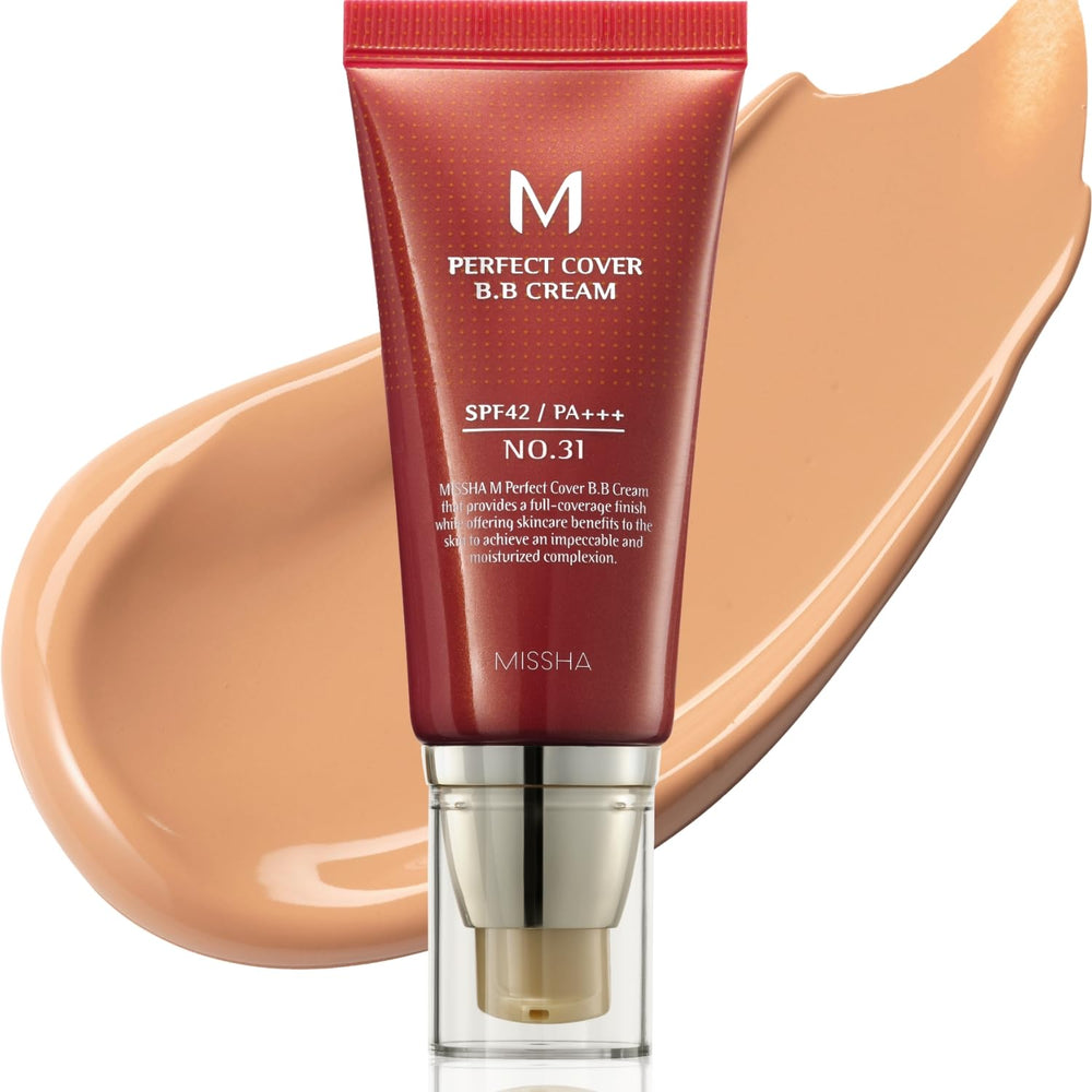 Missha M Perfect Cover BB Crema 31 Beige Dorado, textura suave para tono uniforme