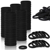 MISSJOJIAY gomas pelo 200 piezas negras, sujeción suave para peinados.