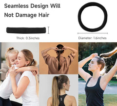 MISSJOJIAY gomas pelo coletas y trenza, ideal para peinados rápidos.