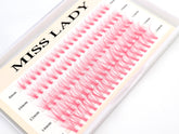 MISSLADY colored faux mink lash clusters packaging for DIY kits